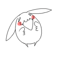 white rabbit ! sticker #9854890