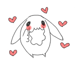 white rabbit ! sticker #9854892