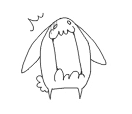 white rabbit ! sticker #9854893