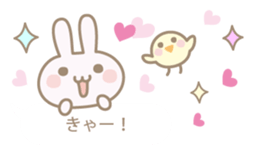 Feeling of a pretty rabbit sticker #9855539