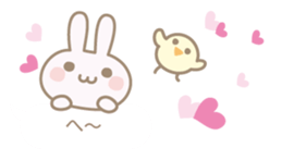 Feeling of a pretty rabbit sticker #9855540
