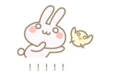 Feeling of a pretty rabbit sticker #9855557