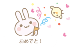 Feeling of a pretty rabbit sticker #9855564