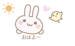 Feeling of a pretty rabbit sticker #9855572