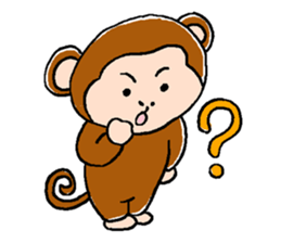 Daily life of a monkey  1 sticker #9855587