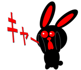 A black rabbit of Inaba cry sticker #9856247