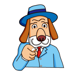 Excellent detective puppy