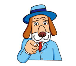 Excellent detective puppy sticker #9858616