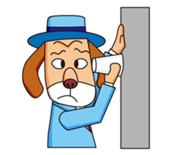 Excellent detective puppy sticker #9858636