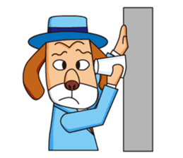 Excellent detective puppy sticker #9858636