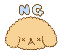 Poodle of cocoa sticker #9858865