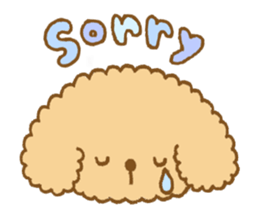 Poodle of cocoa sticker #9858876