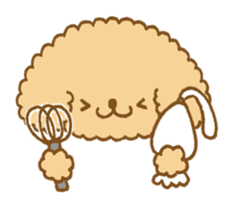 Poodle of cocoa sticker #9858884