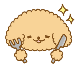 Poodle of cocoa sticker #9858885