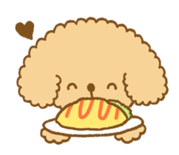 Poodle of cocoa sticker #9858886