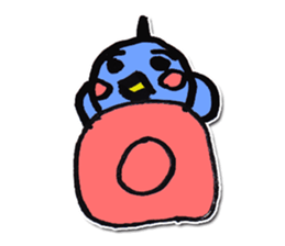 One character bird sticker #9858949
