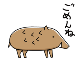 Clay figure zoo sticker #9858992