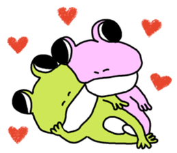 Couple of the frog sticker #9859067