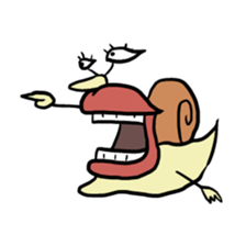 loose character of snail 2 (illust only) sticker #9859385