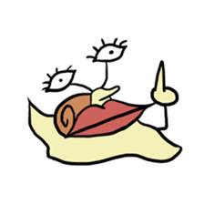 loose character of snail 2 (illust only) sticker #9859392