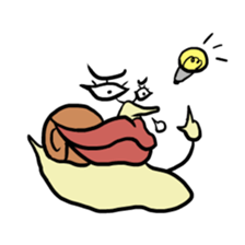 loose character of snail 2 (illust only) sticker #9859396