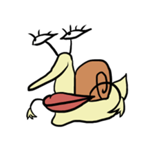 loose character of snail 2 (illust only) sticker #9859402