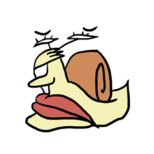 loose character of snail 2 (illust only) sticker #9859404
