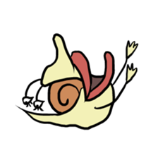loose character of snail 2 (illust only) sticker #9859409