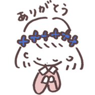 heart warming girl & rabbit 2 sticker #9859417