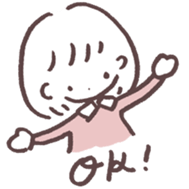 heart warming girl & rabbit 2 sticker #9859418