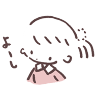 heart warming girl & rabbit 2 sticker #9859425