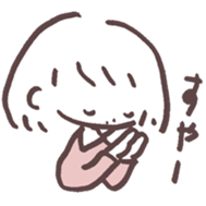 heart warming girl & rabbit 2 sticker #9859427