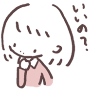 heart warming girl & rabbit 2 sticker #9859428