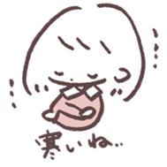 heart warming girl & rabbit 2 sticker #9859431