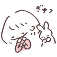 heart warming girl & rabbit 2 sticker #9859438