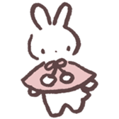 heart warming girl & rabbit 2 sticker #9859448