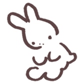 heart warming girl & rabbit 2 sticker #9859449