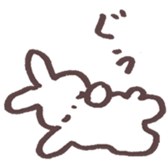 heart warming girl & rabbit 2 sticker #9859450