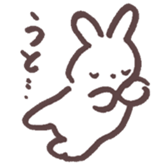 heart warming girl & rabbit 2 sticker #9859451