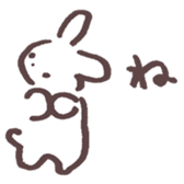 heart warming girl & rabbit 2 sticker #9859453