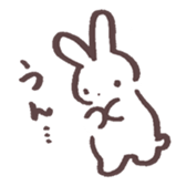 heart warming girl & rabbit 2 sticker #9859454