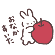 heart warming girl & rabbit 2 sticker #9859455