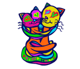 Pop and cute cats 2 sticker #9860280