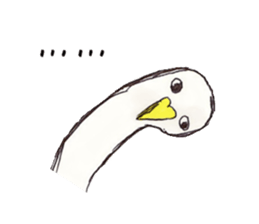 Three colors girl and birds sticker #9861016