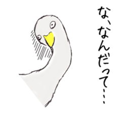 Three colors girl and birds sticker #9861019