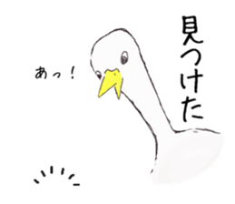 Three colors girl and birds sticker #9861037