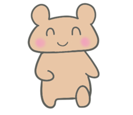 Brown small bear revised version sticker #9861939