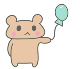 Brown small bear revised version sticker #9861941