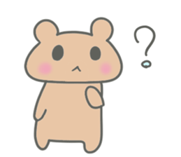 Brown small bear revised version sticker #9861942