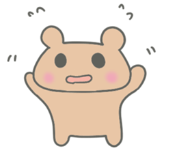 Brown small bear revised version sticker #9861946